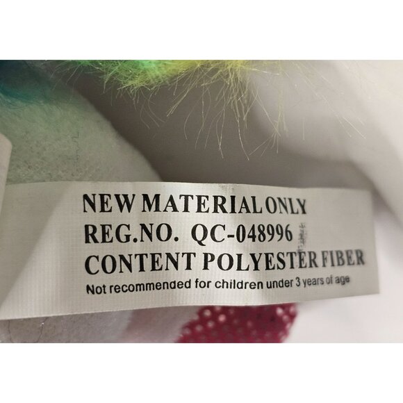 Plush Rainbow Unicorn Pony Stuffed Animal Toy Polyester Fiber 7.5" - Picture 4 of 13